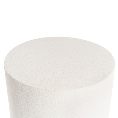 Fibreglass Plinth Round Limestone White (33cmDx71cmH)