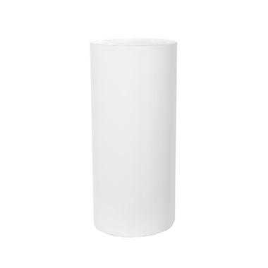 Fibreglass Pedestals - Fibreglass Plinth Round Gloss White (33cmDx71cmH)