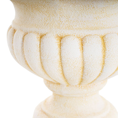 Montague Fibreglass Urn Rustic Cream (45cmDx50cmH)