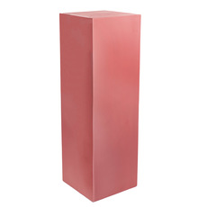 Fibreglass Pedestals - Fibreglass Plinth Square Dusty Pink (38x38x121cmH)