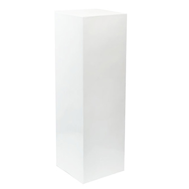 Fibreglass Pedestals - Fibreglass Plinth Square Gloss White (38x38x121cmH)