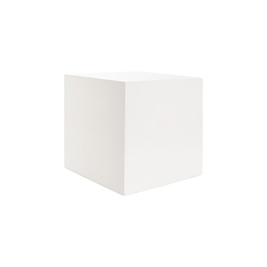  - Fibreglass Plinth Square Gloss White (28x28x28cmH)