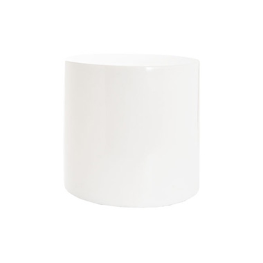 Fibreglass Plinth Round Gloss White (30cmDx30cmH)