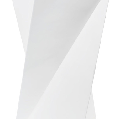 Fibreglass Plinth Twisted Design Gloss White (43x43x72cmH)