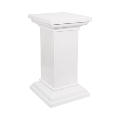 Fibreglass Square Pedestal Gloss White (46x46x83cmH)