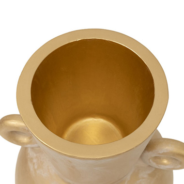 Mediterranean Fibreglass Urn Brushed Gold (47x43x69cmH)