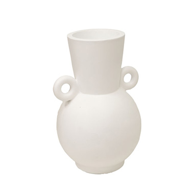 Fibreglass Urns - Mediterranean Fibreglass Urn Matte White (47x43x69cmH)