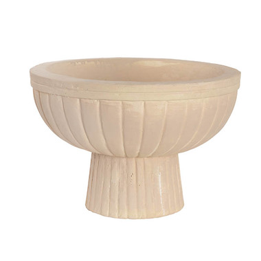 Gift U&P - Fibreglass Urns - Fibreglass Compote Planter Beige (39x25cmH)
