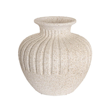Fibreglass Urns - Fibreglass Amelia Vase Limestone Sand (30x34cmH)