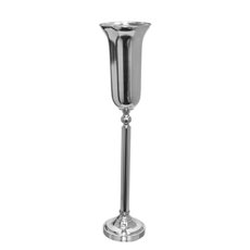 Wedding Centrepieces - Metal Vase Tall Silver (21Dx91cmH)