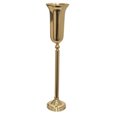 Wedding Centrepieces - Metal Vase Tall Gold (21Dx102cmH)