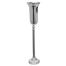Wedding Centrepieces - Metal Vase Tall Silver (21Dx102cmH)