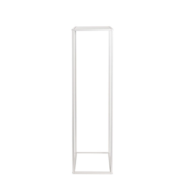 Metal Centrepiece Flower Table Stand KD White (20x20x80cmH)
