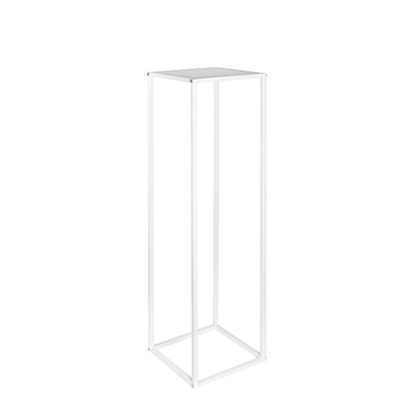 Wedding Centrepieces - Metal Centrepiece Flower Table Stand KD White (25x25x95cmH)