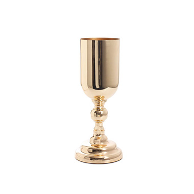 Wedding Centrepieces - Metal Urn Vase Gold (15Dx47cmH)