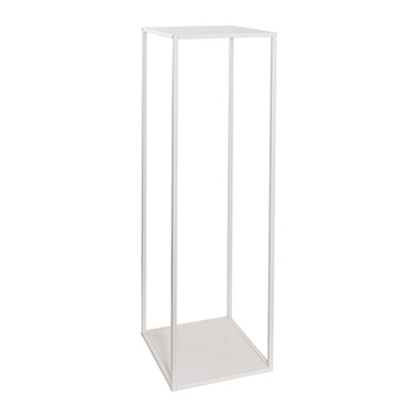 Wedding Centrepieces - Metal Centrepiece Flower Table Stand KD White (30x30x110cmH)