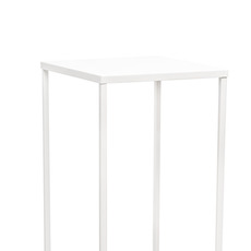 Metal Centrepiece Flower Table Stand White (30x30x110cmH)