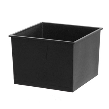 Plastic Flower Box Planter - Plastic Posie Box Black (14x14x10cmH)