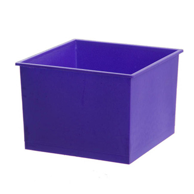 Plastic Flower Box Planter - Plastic Posie Box Violet (14x14x10cmH)