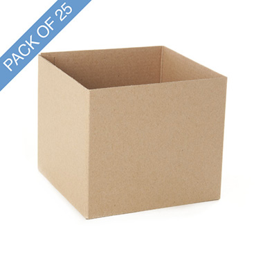 Posy Boxes - Mini Posy Box Pack 25 Matte Kraft (13x12cmH)