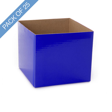 Mini Posy Box Pack 25 Cobalt Blue (13x12cmH)