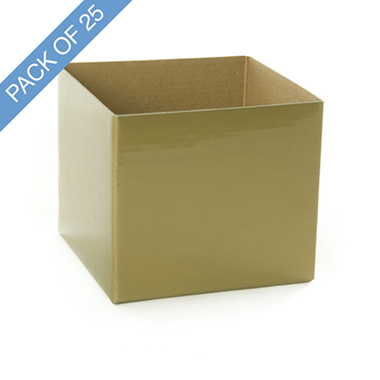 Posy Boxes - Mini Posy Box Pack 25 Gold (13x12cmH)