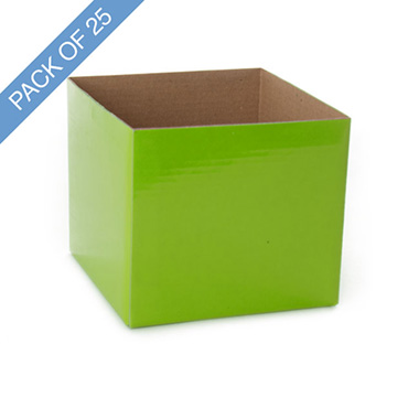Posy Boxes - Mini Posy Box Pack 25 Lime Green (13x12cmH)
