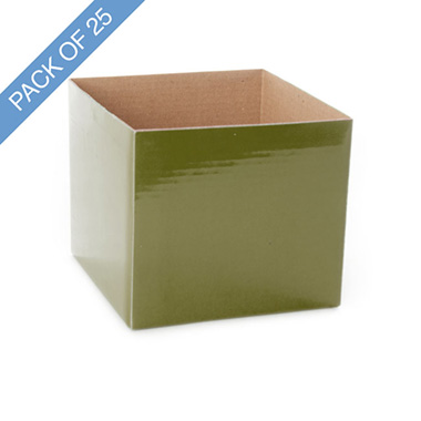 Posy Boxes - Mini Posy Box Pack 25 Moss (13x12cmH)