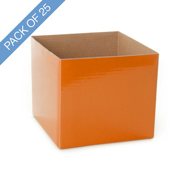 Posy Boxes - Mini Posy Box Pack 25 Orange (13x12cmH)