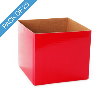 Posy Boxes - Mini Posy Box Pack 25 Red (13x12cmH)