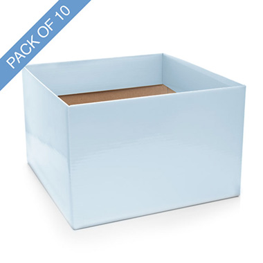 Posy Boxes - Large Posy Box with Flap Pack 10 Baby Blue (22x14cmH)