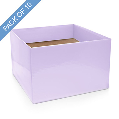 Posy Boxes - Large Posy Box with Flap Pack 10 Lavender (22x14cmH)