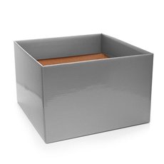 Posy Boxes - Posy Box Large with Flap Silver (22x14cmH)