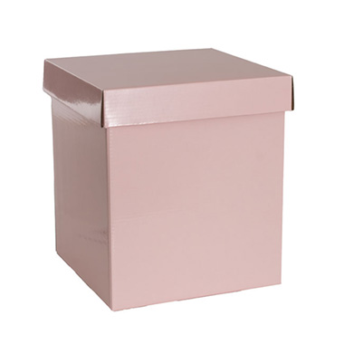 Gift Box With Lid - Gift Box with Lid Tall Flat Pack Baby Pink (22x22x25cmH)