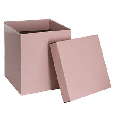 Gift Box with Lid Tall Flat Pack Baby Pink (22x22x25cmH)