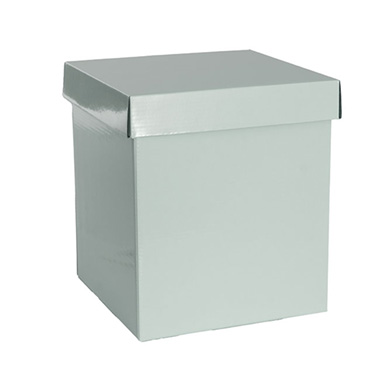 Gift Box With Lid - Gift Box with Lid Tall Flat Pack Sage Green (22x22x25cmH)
