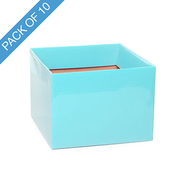 Posy Boxes - Medium No.6 Posy Box with Flap Pack 10 Baby Blue (16x12cmH)