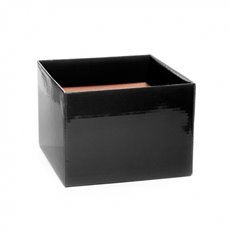 Posy Boxes - Posy Box Medium No.6 with Flap Black (16x16x12cmH)