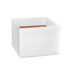 Posy Boxes - Posy Box Medium No.6 with Flap Matte White (16x16x12cmH)