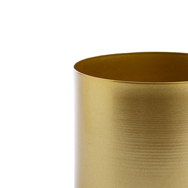 Metal Pot Round Brass Gold (13x13cmH)