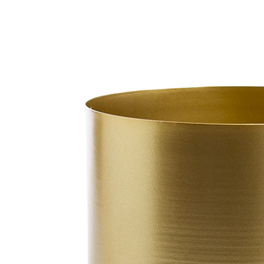 Metal Pot Round Brass Gold (20x18cmH)