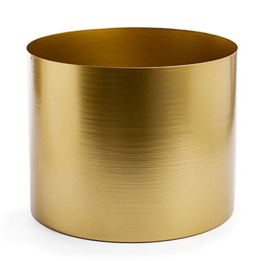 Metal Pot Round Brass Gold (30x24cmH)