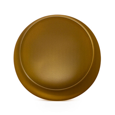 Metal Pot Round Brass Gold (30x24cmH)