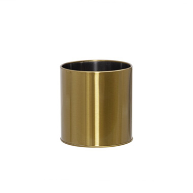 Brass Finish Pot Planters - Metal Plant and Arrangement Pot Brass Gold (12x13cmH)