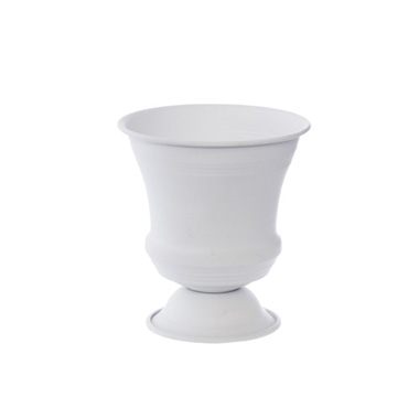 Metal Urns - Metal Compote Urn Classic White (14x16cmH)