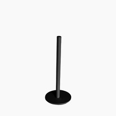 Metal Vase - Single Metal Tube Vase Black (8cmDx18cmH)