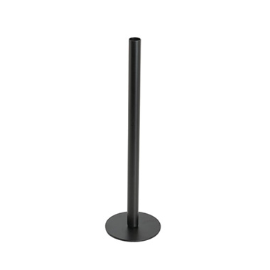 Metal Vase - Single Metal Tube Vase Black (8cmDx28cmH)