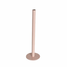 Metal Vase - Single Metal Tube Vase Soft Pink (8cmDx28cmH)