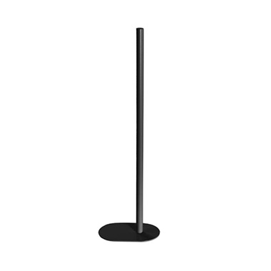 Metal Vase - Tall Single Metal Tube Vase Black (15x9x50cmH)