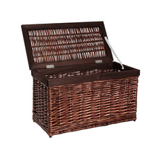 Storage Baskets & Boxes - Large Willow Rectangle Chest Dark Brown (50x25x28cmH)